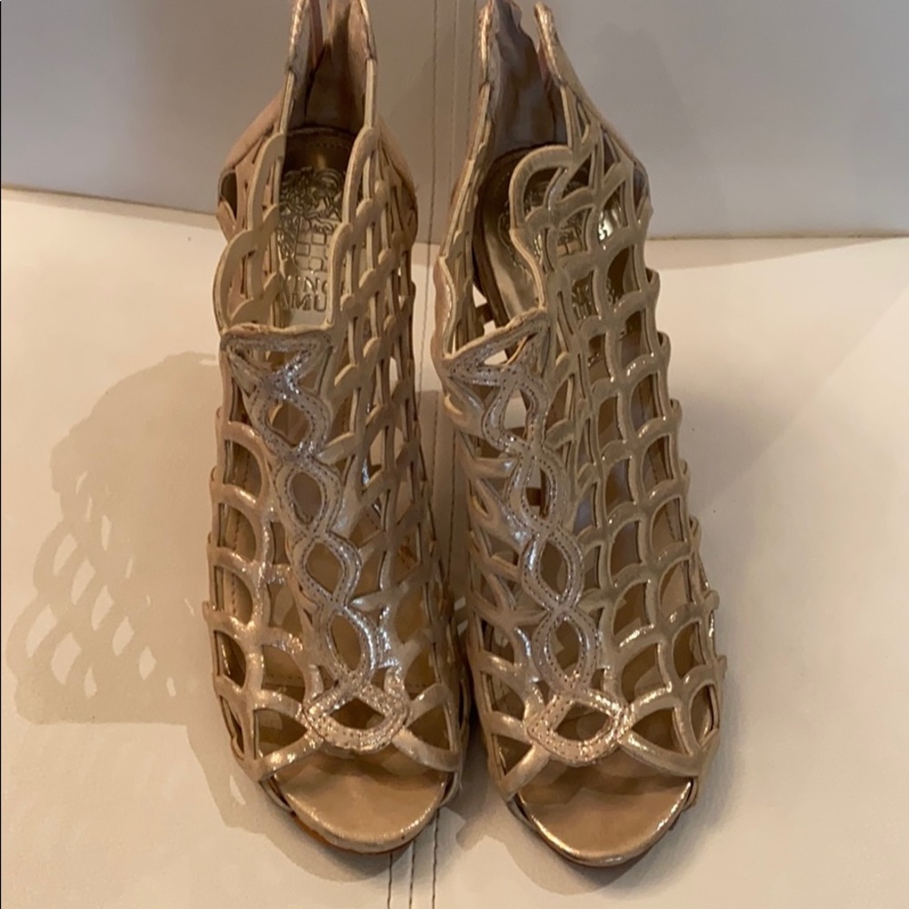Vince Camuto gold heels